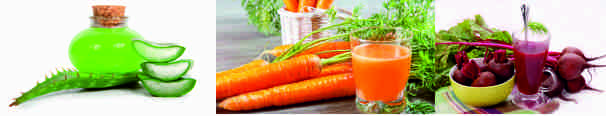 Свежий сок из алоэ свеклы и моркови