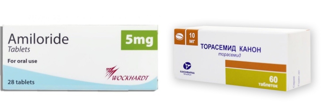 Мочегонные препараты Торасемид и Амилорид